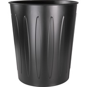 Genuine Joe 6 gal Trash Can, Black, Steel 58897CT